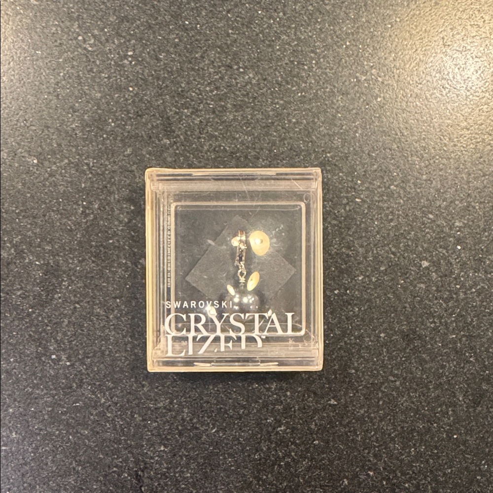 Swarovski Crystallized Black Pearl Charm. NEW IN BOX NEVER OPENED
